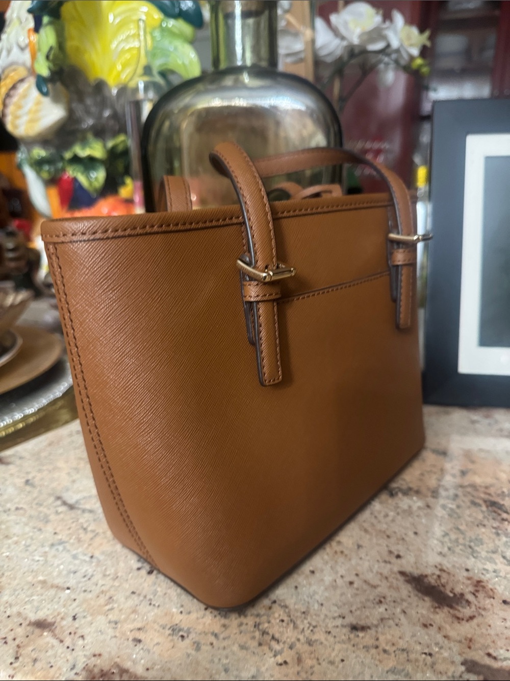 Brand new Michael Kors Cognac Saffiano Leather Tote - Picture 2 of 4
